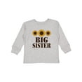 thumbnail image 1 of Inktastic Big Sister Announcement Sunflowers Girls Long Sleeve Toddler T-Shirt, 1 of 5