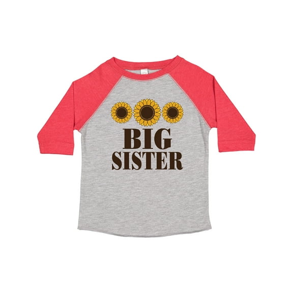 Inktastic Big Sister Announcement Sunflowers Girls Toddler T-Shirt
