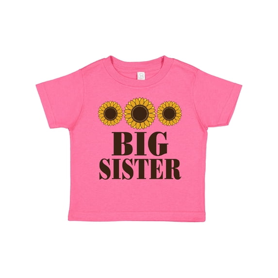 Inktastic Big Sister Announcement Sunflowers Girls Toddler T-Shirt