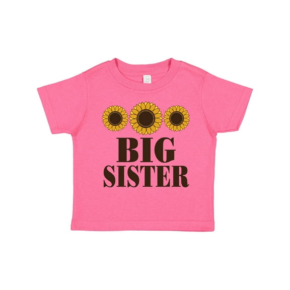 Inktastic Big Sister Announcement Sunflowers Girls Toddler T-Shirt