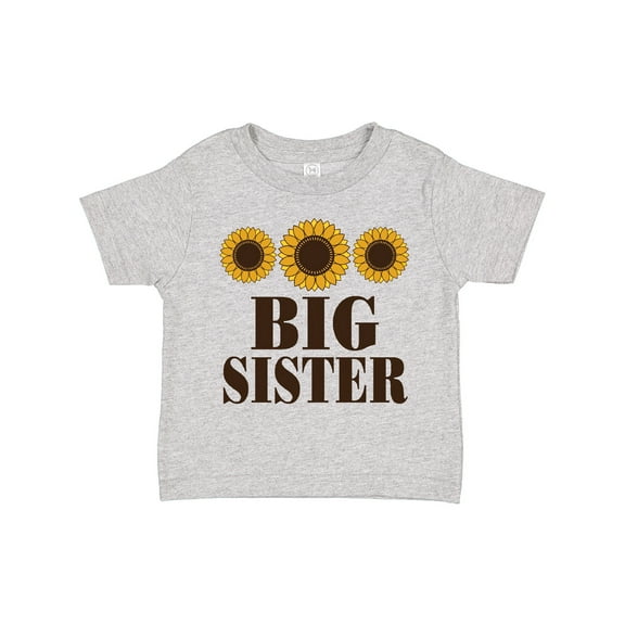 Inktastic Big Sister Announcement Sunflowers Girls Toddler T-Shirt
