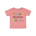 thumbnail image 1 of Inktastic Big Sister Bright Flowers Girls Baby T-Shirt, 1 of 5