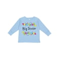thumbnail image 1 of Inktastic Big Sister - Bright Flowers Girls Long Sleeve Toddler T-Shirt, 1 of 5