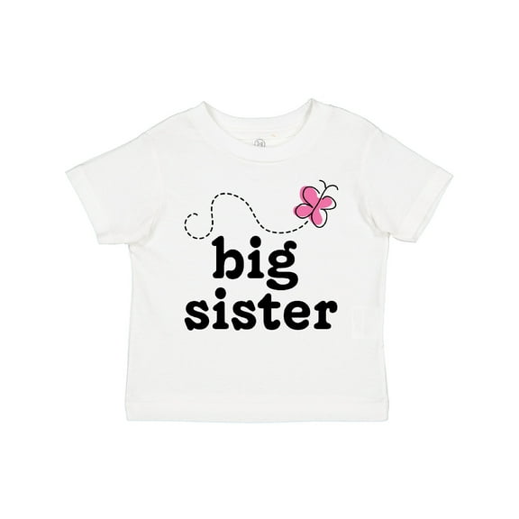 Inktastic Big Sister Butterfly Announcement Girls Toddler T-Shirt