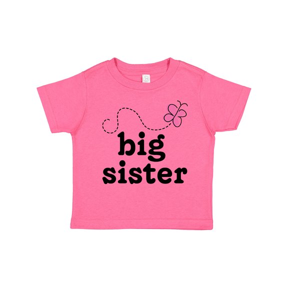 Inktastic Big Sister Butterfly Announcement Girls Toddler T-Shirt