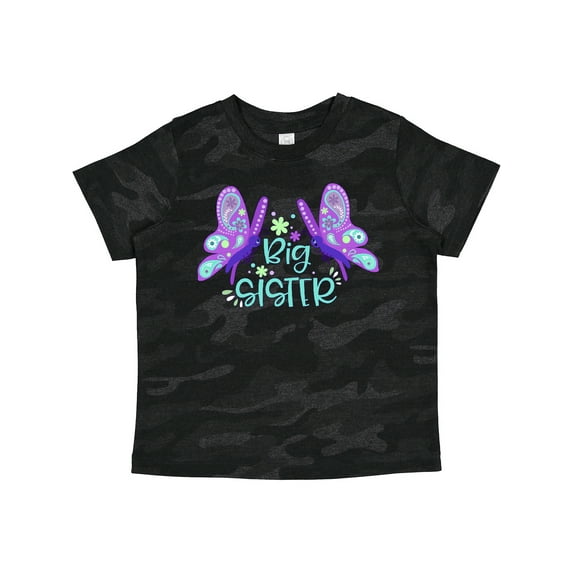 Inktastic Big Sister Cute Butterflies Girls Toddler T-Shirt
