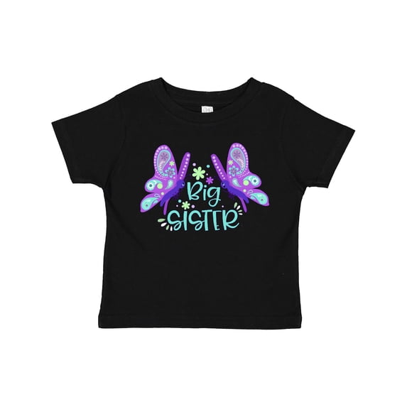 Inktastic Big Sister Cute Butterflies Girls Toddler T-Shirt