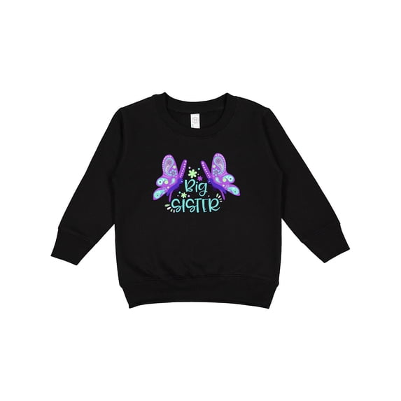 Inktastic Big Sister Cute Butterflies Toddler Sweatshirt