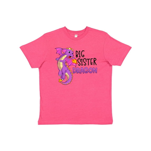 Inktastic Big Sister Cute Purple Dragon Youth T-Shirt