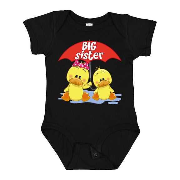 Inktastic Big Sister Duck Girls Baby Bodysuit