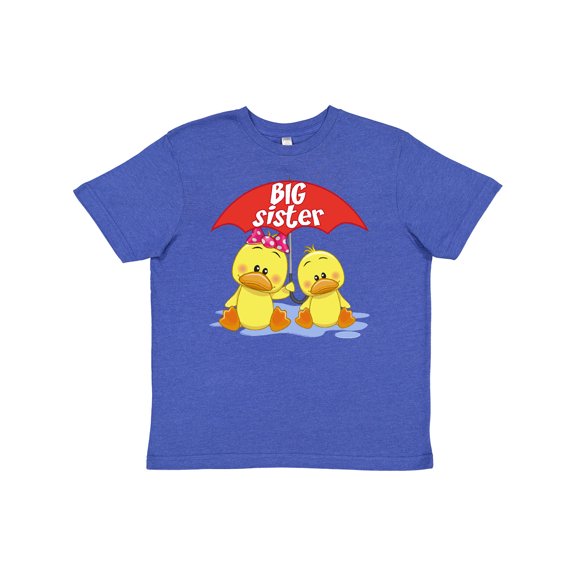 Inktastic Big Sister Duck Youth T-Shirt