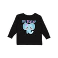 thumbnail image 1 of Inktastic Big Sister Elephant Girls Long Sleeve Toddler T-Shirt, 1 of 5