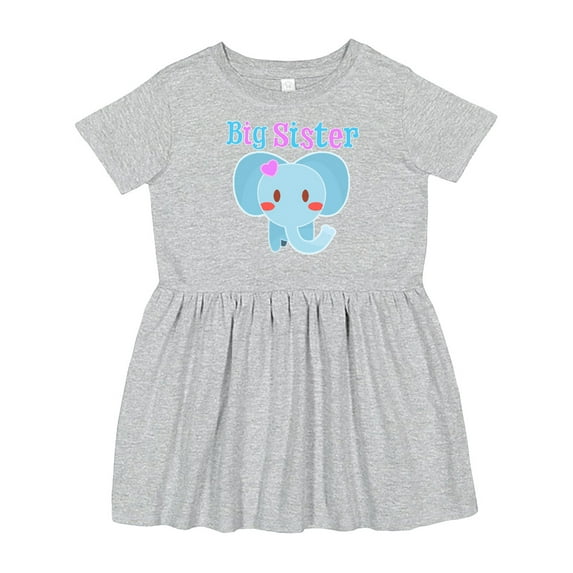 Inktastic Big Sister Elephant Girls Toddler Dress