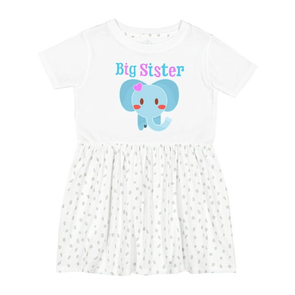 Inktastic Big Sister Elephant Girls Toddler Dress