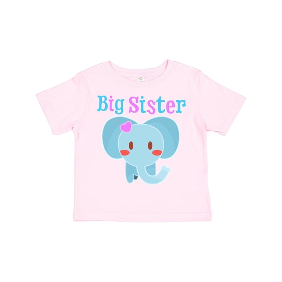 Inktastic Big Sister Elephant Girls Toddler T-Shirt