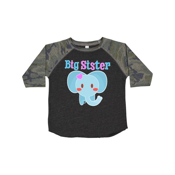 Inktastic Big Sister Elephant Girls Toddler T-Shirt
