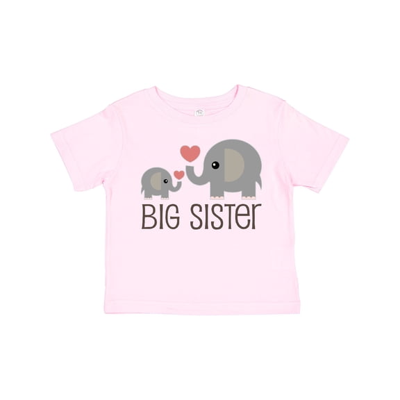 Inktastic Big Sister Elephant Girls Toddler T-Shirt