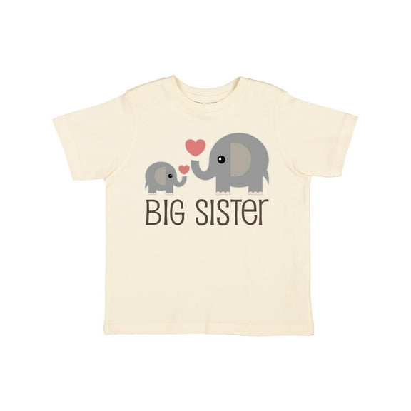 Inktastic Big Sister Elephant Girls Toddler T-Shirt