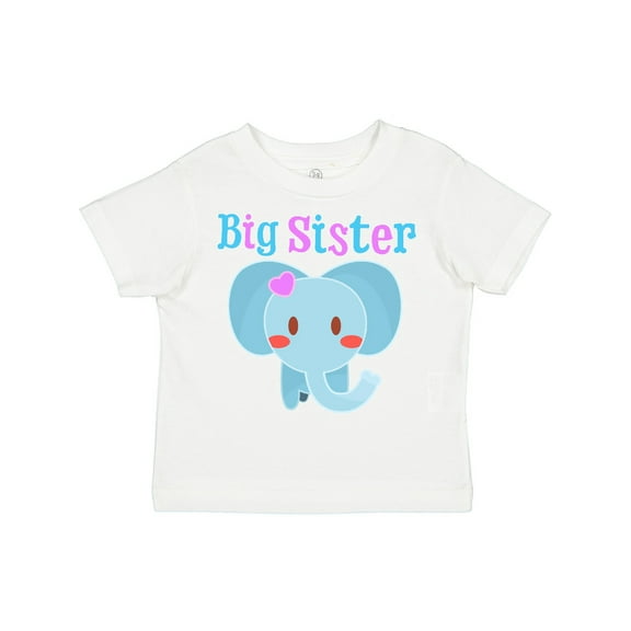 Inktastic Big Sister Elephant Girls Toddler T-Shirt