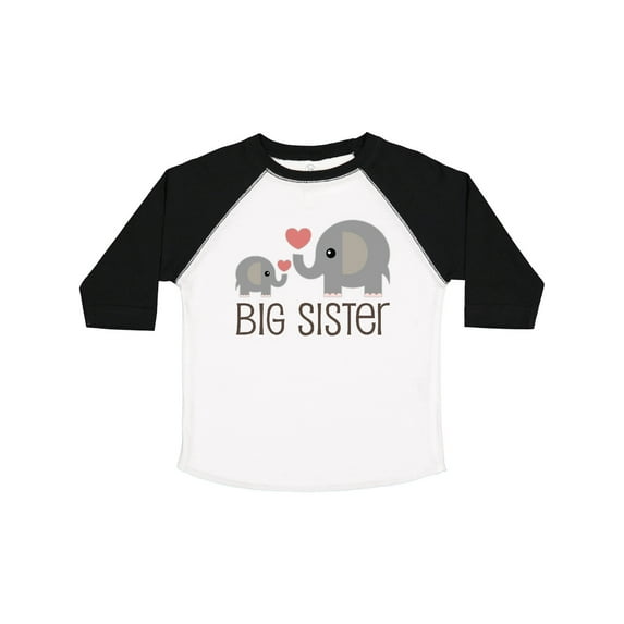 Inktastic Big Sister Elephant Girls Toddler T-Shirt