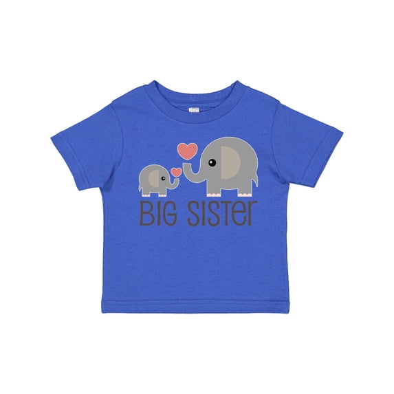Inktastic Big Sister Elephant Girls Toddler T-Shirt