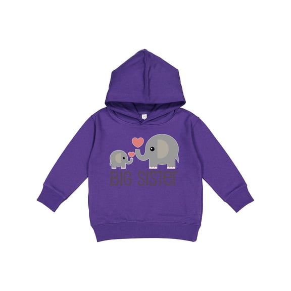 Inktastic Big Sister Elephant Toddler Hoodie