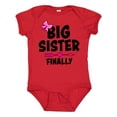 thumbnail image 1 of Inktastic Big Sister Finally with Bow and Arrow Girls Baby Bodysuit, 1 of 5
