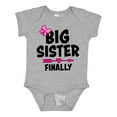 thumbnail image 1 of Inktastic Big Sister Finally with Bow and Arrow Girls Baby Bodysuit, 1 of 5