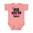 thumbnail image 1 of Inktastic Big Sister Finally with Bow and Arrow Girls Baby Bodysuit, 1 of 5