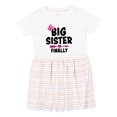 thumbnail image 1 of Inktastic Big Sister Finally with Bow and Arrow Girls Toddler Dress, 1 of 5