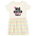 thumbnail image 1 of Inktastic Big Sister Finally with Bow and Arrow Girls Toddler Dress, 1 of 5