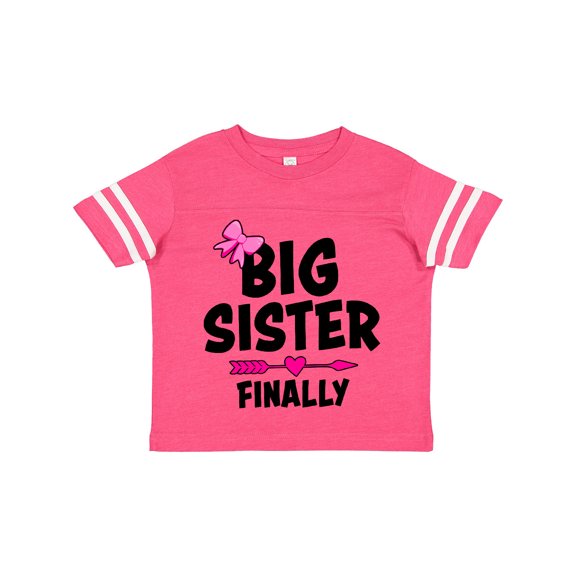 Inktastic Big Sister Finally with Bow and Arrow Girls Toddler T-Shirt