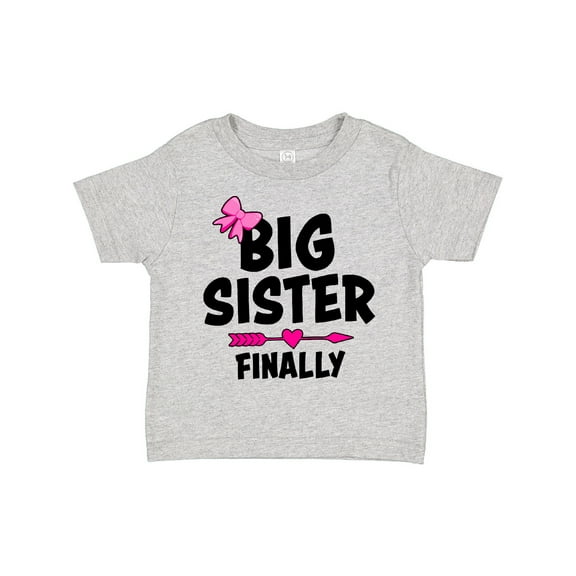 Inktastic Big Sister Finally with Bow and Arrow Girls Toddler T-Shirt