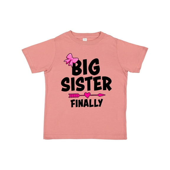 Inktastic Big Sister Finally with Bow and Arrow Girls Toddler T-Shirt