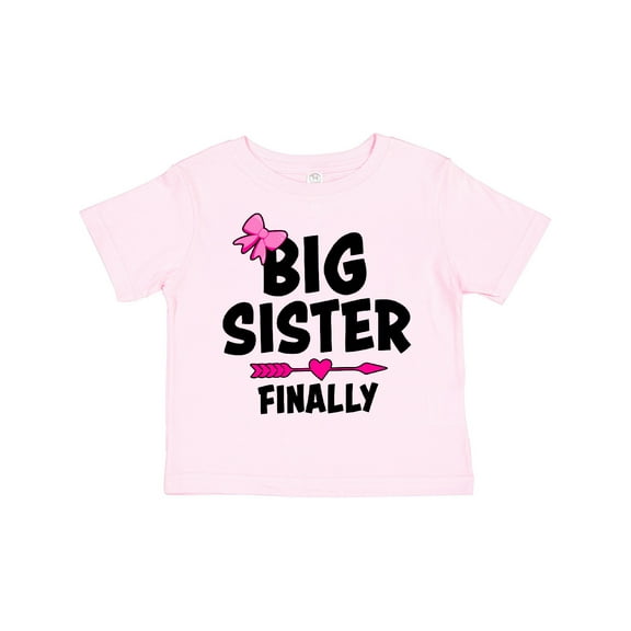 Inktastic Big Sister Finally with Bow and Arrow Girls Toddler T-Shirt