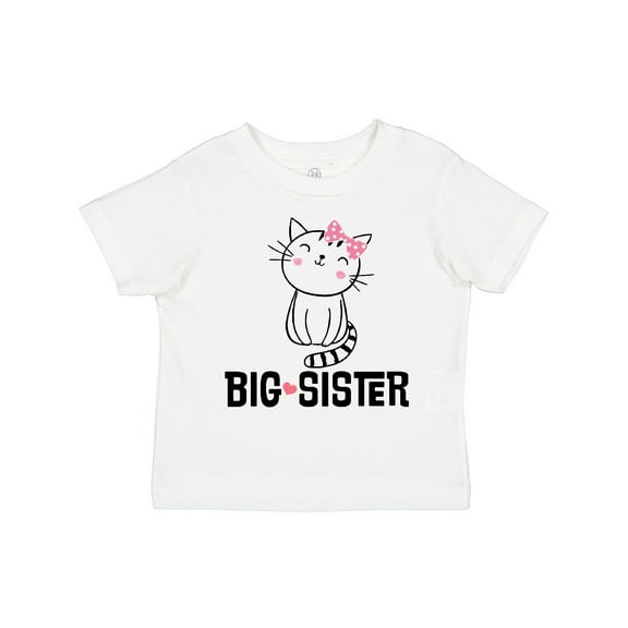 Inktastic Big Sister Girl Cat Girls Toddler T-Shirt
