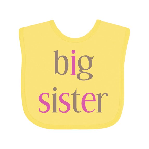 Inktastic Big Sister Girls Baby Bib