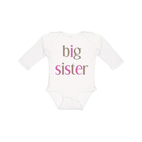 Inktastic Big Sister Girls Long Sleeve Baby Bodysuit