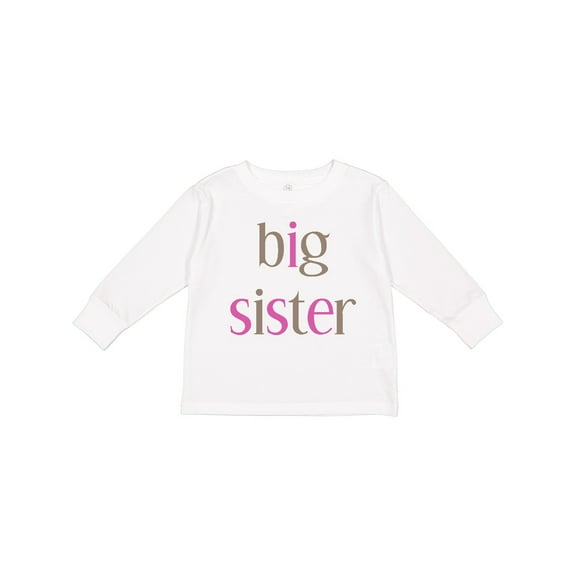 Inktastic Big Sister Girls Long Sleeve Toddler T-Shirt