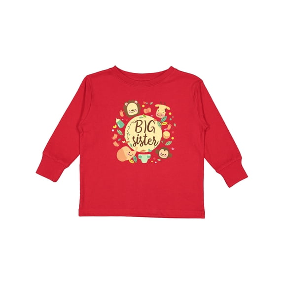 Inktastic Big Sister Girls Long Sleeve Toddler T-Shirt