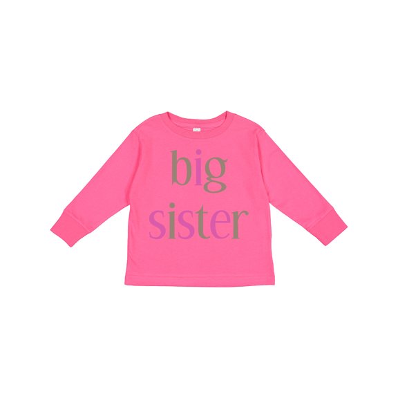 Inktastic Big Sister Girls Long Sleeve Toddler T-Shirt