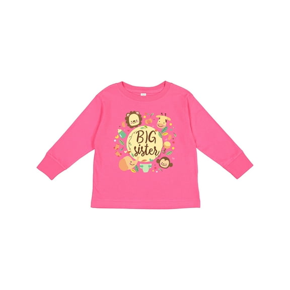 Inktastic Big Sister Girls Long Sleeve Toddler T-Shirt