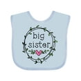 thumbnail image 1 of Inktastic Big Sister Leaves, Circle, Heart Girls Baby Bib, 1 of 4
