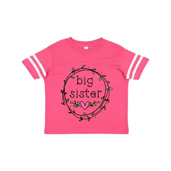 Inktastic Big Sister Leaves, Circle, Heart Girls Toddler T-Shirt