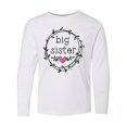 thumbnail image 1 of Inktastic Big Sister Leaves, Circle, Heart Long Sleeve Youth T-Shirt, 1 of 5