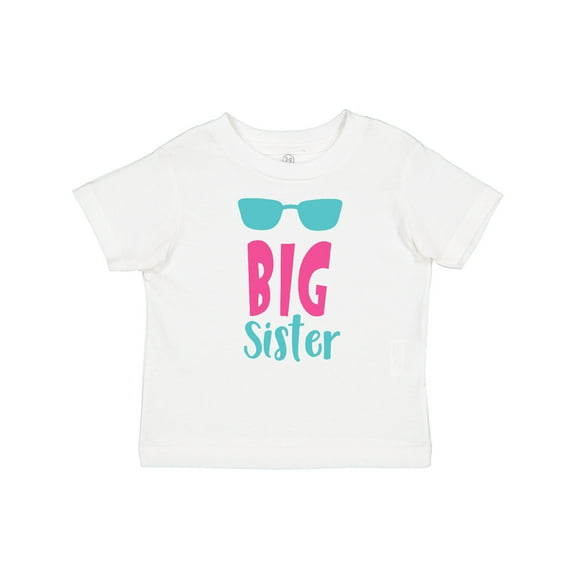Inktastic Big Sister, Older Sister, Sunglasses - Blue Pink Girls Baby T-Shirt