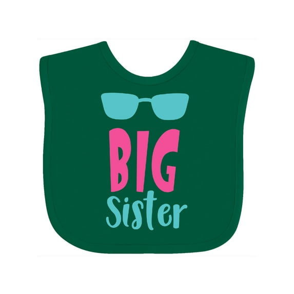Inktastic Big Sister, Older Sister, Sunglasses, Sibling Girls Baby Bib