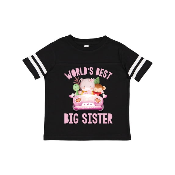 Inktastic Big Sister Pink Safari Animals Girls Toddler T-Shirt