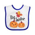 thumbnail image 1 of Inktastic Big Sister Pumpkins with Fall Leaves Girls Baby Bib, 1 of 4