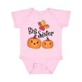 thumbnail image 1 of Inktastic Big Sister Pumpkins with Fall Leaves Girls Baby Bodysuit, 1 of 5